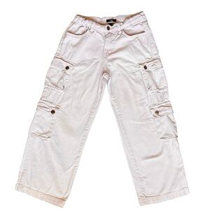 Forever 21 Girls size 7/8 pink cream baggy cardio pants